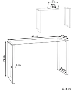 Consola Dourada Com Tampo De Vidro Tilon