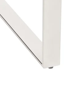 Consola Prateada Com Tampo De Vidro Tilon