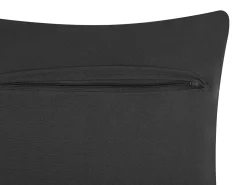 Cunjunto De 2 Almofadas Algodao Cinzento Com Relevo 45 X 45 Cm Lalam