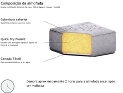 Espreguicadeira Reclinavel Em Tecido Cinzento Escuro Amelia