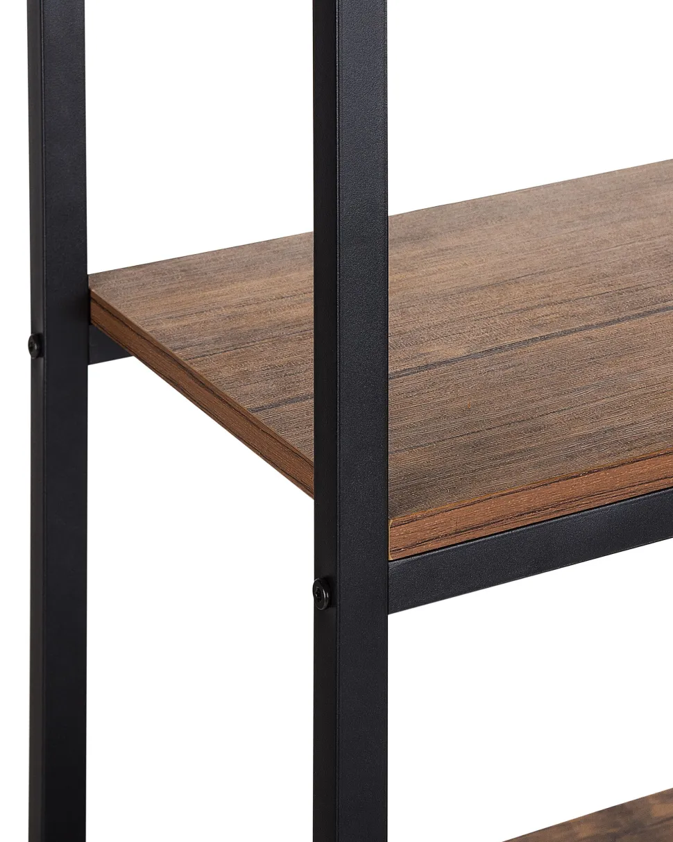 Estante Com 3 Gavetas E 2 Prateleiras Castanha E Preta Tifton