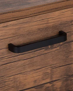 Estante Com 3 Gavetas E 2 Prateleiras Castanha E Preta Tifton