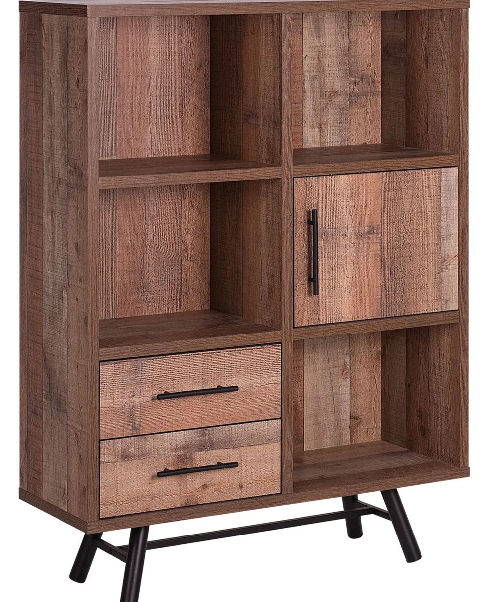 Estante Com 2 Gavetas E 1 Porta Castanha Atlanta