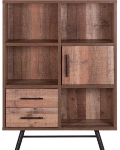 Estante Com 2 Gavetas E 1 Porta Castanha Atlanta