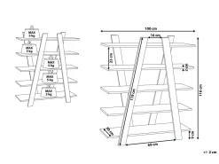 Estante Com 5 Niveis Branca E Castanha Escalante