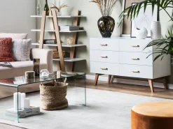 Estante Com 5 Niveis Branca E Castanha Escalante