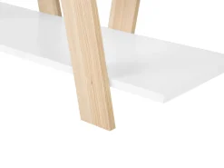 Estante Com 5 Niveis Branca E Castanha Escalante