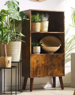 Estante Com 2 Portas Castanha Escura Vicosa