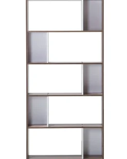 Estante Com 5 Prateleiras Castanha Escura E Branca Orilla