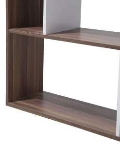 Estante Com 5 Prateleiras Castanha Escura E Branca Orilla