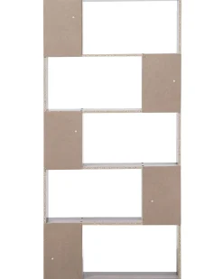 Estante Com 5 Prateleiras Castanha Escura E Branca Orilla