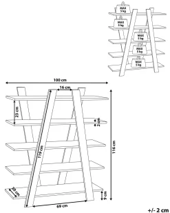 Estante Com 5 Prateleiras Castanha Escalante