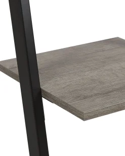 Estante Com 4 Prateleiras Preta E Castanha Escura Joplin