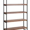 Estante Com 5 Prateleiras Castanha E Preta Tifton