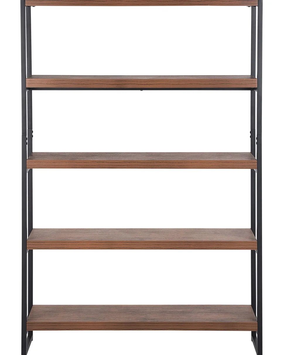 Estante Com 5 Prateleiras Castanha E Preta Tifton