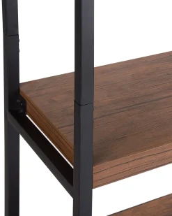 Estante Com 5 Prateleiras Castanha E Preta Tifton