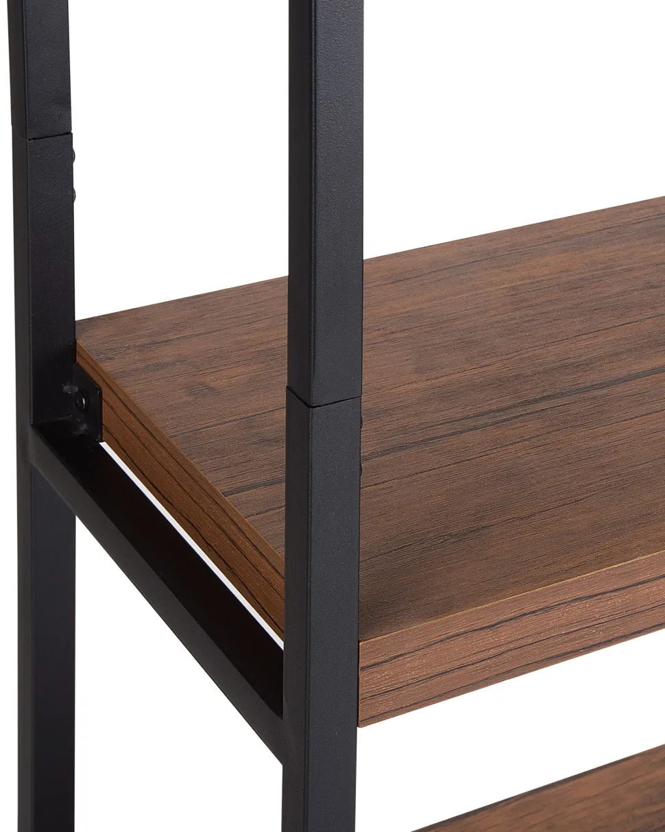 Estante Com 5 Prateleiras Castanha E Preta Tifton