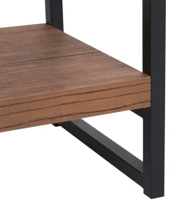 Estante Com 5 Prateleiras Castanha E Preta Tifton