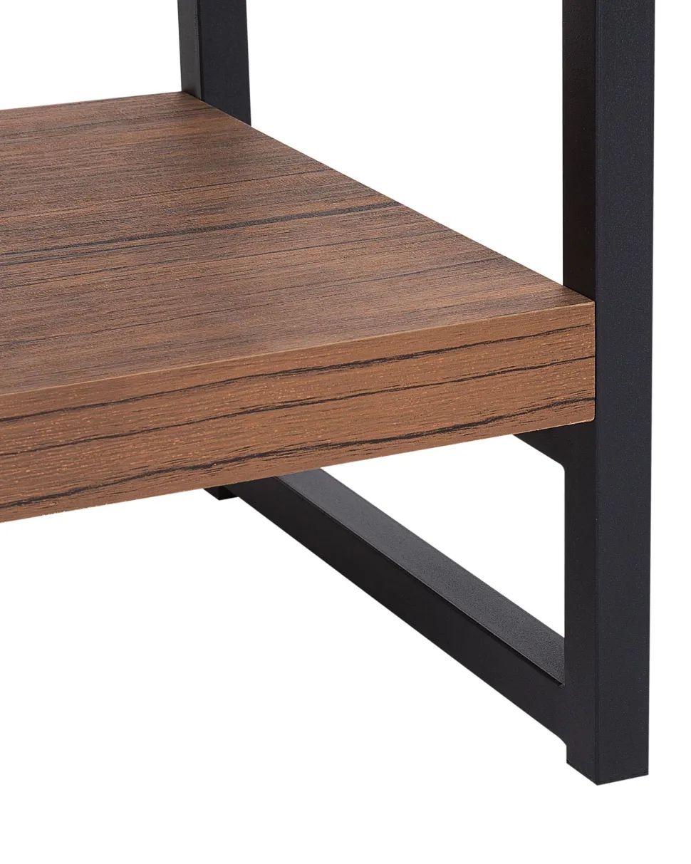 Estante Com 5 Prateleiras Castanha E Preta Tifton