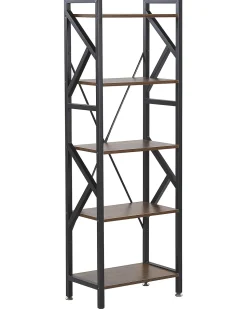 Estante Com 5 Prateleiras Castanha Escura Dale