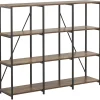Estante Com 3 Prateleiras Castanha Escura Rhode