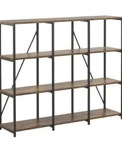 Estante Com 3 Prateleiras Castanha Escura Rhode
