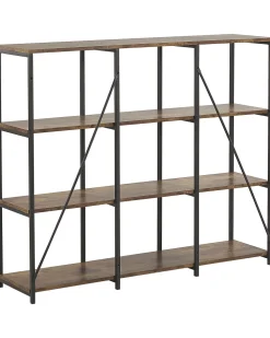 Estante Com 3 Prateleiras Castanha Escura Rhode