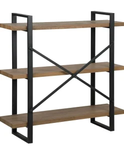 Estante Com 3 Prateleiras Castanha Escura Timber