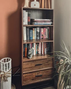 Estante Com 3 Prateleiras Castanha Escura Delta