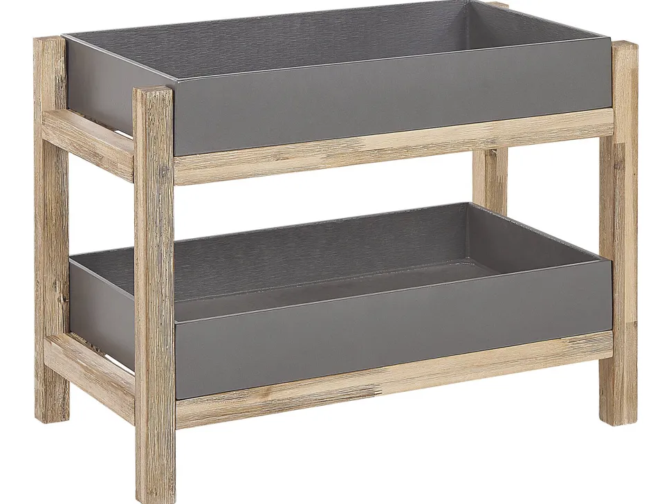 Estante Com 2 Prateleiras De Cimento Cinzento Oliena