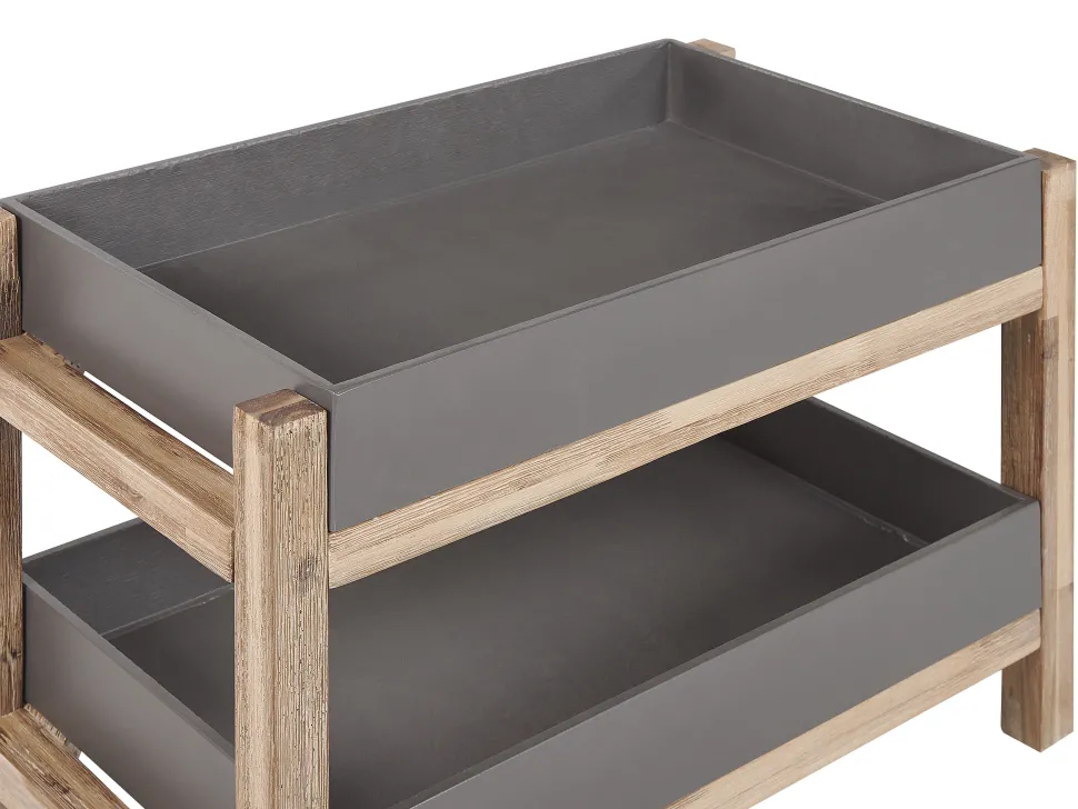 Estante Com 2 Prateleiras De Cimento Cinzento Oliena