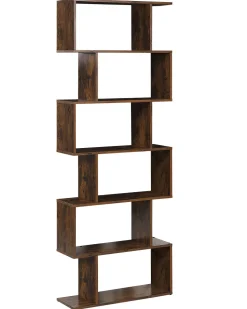 Estante Com 6 Prateleiras Castanha Escura Valdosa