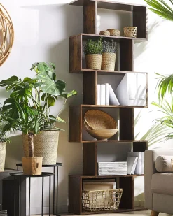 Estante Com 6 Prateleiras Castanha Escura Valdosa