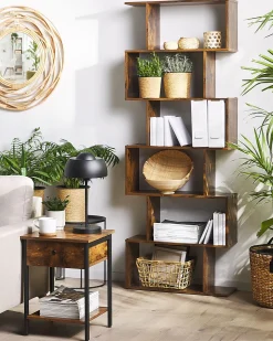 Estante Com 6 Prateleiras Castanha Escura Valdosa