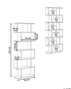 Estante Com 6 Prateleiras Castanha Escura Valdosa