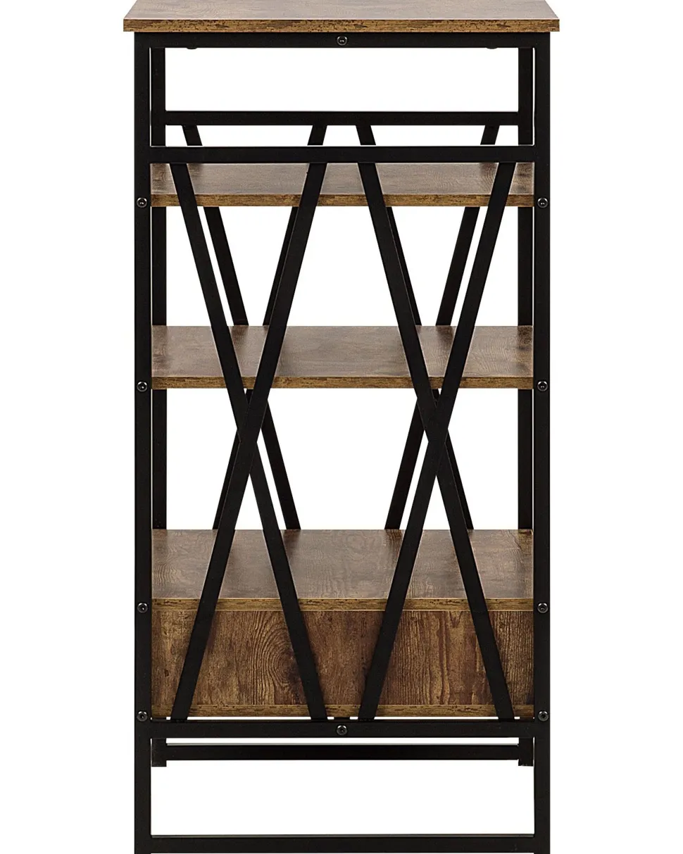 Estante Com 3 Prateleiras Castanha Escura Keene