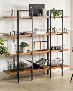 Estante Com 4 Prateleiras Castanha Escura Compton