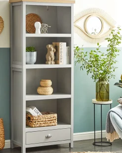 Estante Com 4 Prateleiras Cinzenta Clio