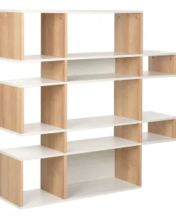 Estante Com 5 Prateleiras Castanho Claro E Branco Amarilo