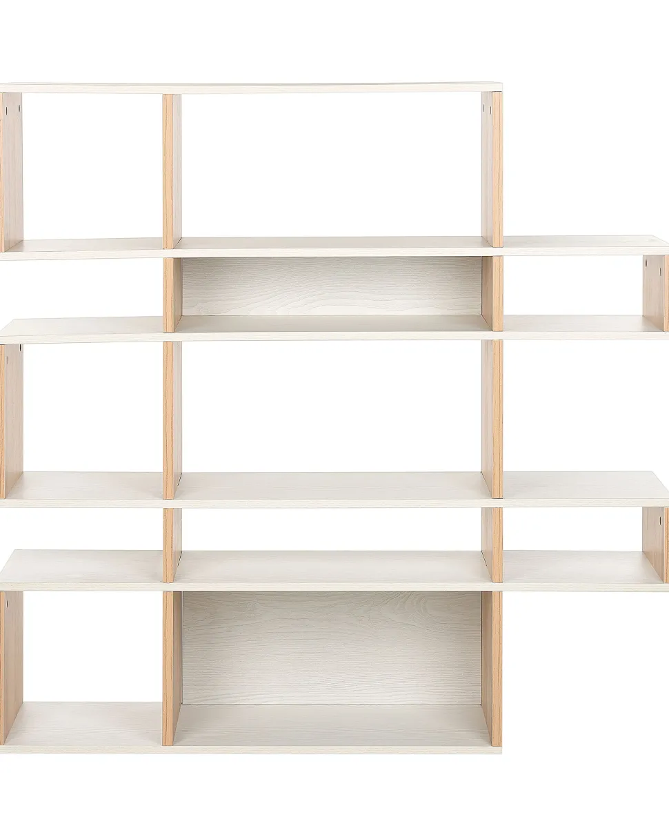 Estante Com 5 Prateleiras Castanho Claro E Branco Amarilo