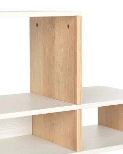 Estante Com 5 Prateleiras Castanho Claro E Branco Amarilo