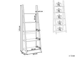 Estante Com 5 Prateleiras Castanha Clara Wilton