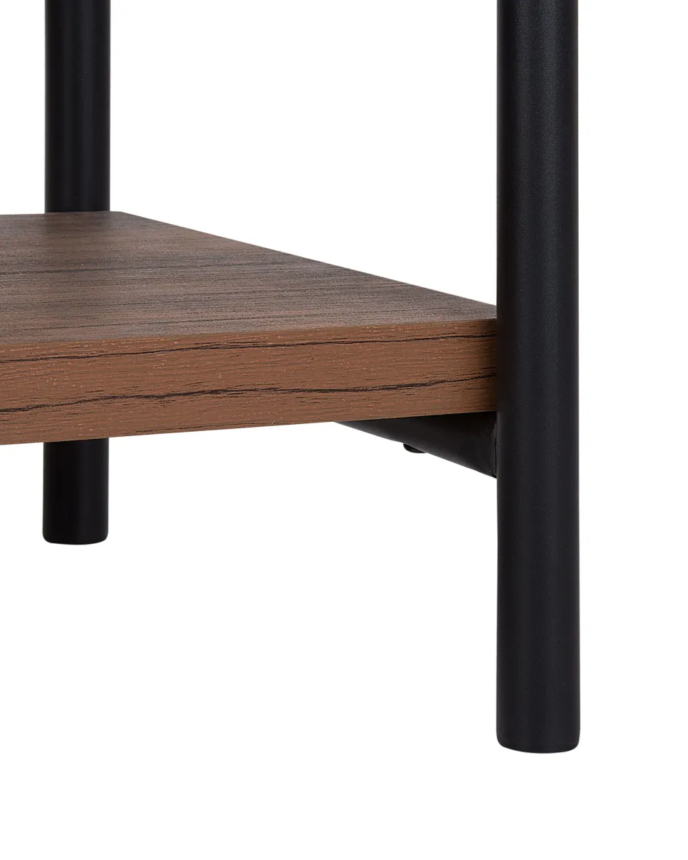 Estante Com 5 Prateleiras Em Madeira Escura Brisbane