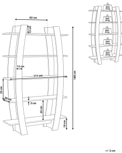 Estante Com 5 Prateleiras Preta Kener