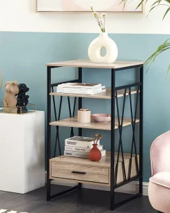 Estante Com 3 Prateleiras Castanha Clara Keene