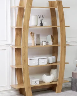 Estante Com 5 Prateleiras Castanha Clara Kener