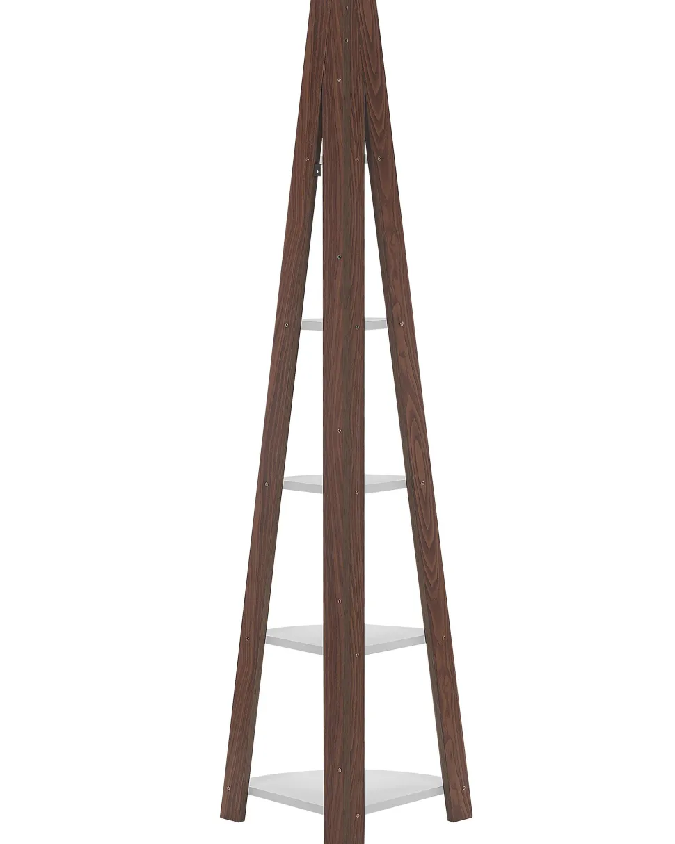 Estante De Canto Com 5 Prateleiras Castanha E Branca Mobile Solo