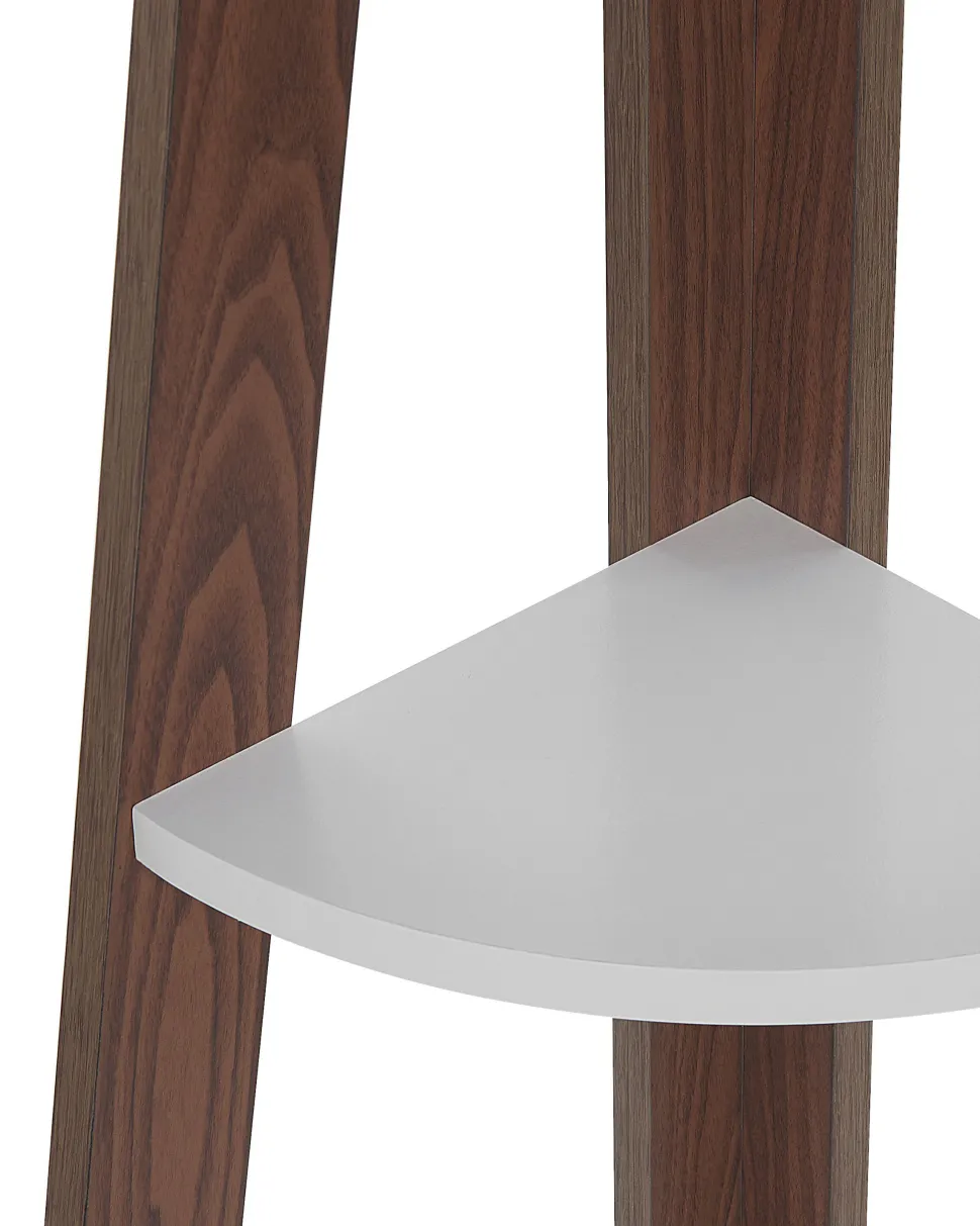 Estante De Canto Com 5 Prateleiras Castanha E Branca Mobile Solo