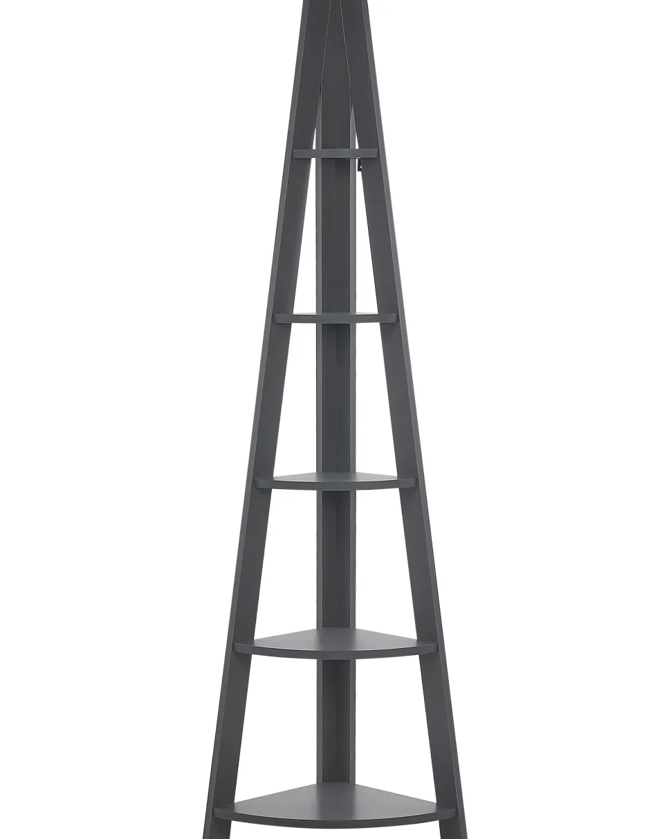 Estante De Canto Com 5 Prateleiras Cinzenta Mobile Solo