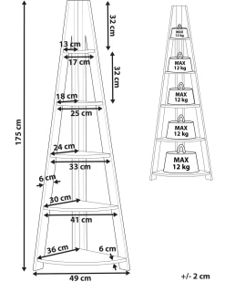 Estante De Canto Com 5 Prateleiras Cinzenta Mobile Solo